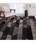 Central Oriental Apex Black/Gray Geometric 7ft.10in. x 9ft.10in. Rect. Rug