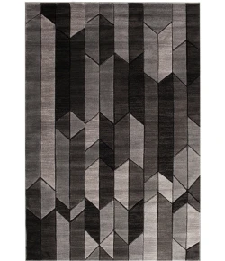 Central Oriental Apex Black/Gray Geometric 7ft.10in. x 9ft.10in. Rect. Rug