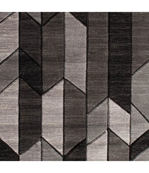 Central Oriental Apex Black/Gray Geometric 7ft.10in. x 9ft.10in. Rect. Rug