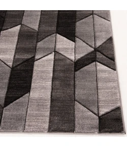 Central Oriental Apex Black/Gray Geometric 7ft.10in. x 9ft.10in. Rect. Rug