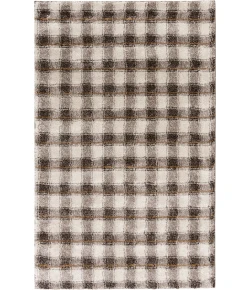 Central Oriental Erin & Ben _ Adley Linen/Chocolate Plaid 7ft.10 x 9ft.10in. Rect. Rug