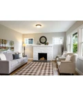 Central Oriental Erin & Ben _ Adley Linen/Chocolate Plaid 7ft.10 x 9ft.10in. Rect. Rug