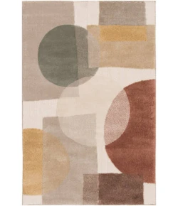 Central Oriental Stonington Coconut/Clay Geometric 7ft.10in. Round Rug
