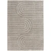 Central Oriental Aubry Frost Grey Abstract 5ft. x 7ft. Rect. Rug