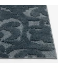 Central Oriental Aubry Stone Blue Abstract 22.5in. x 84in. Rect. Rug