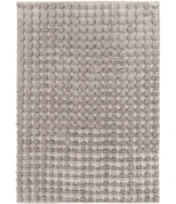 Central Oriental Bebel Faux Fur 2-Tone Grey Solid 7ft.6 x 9ft.6in. Rect. Rug