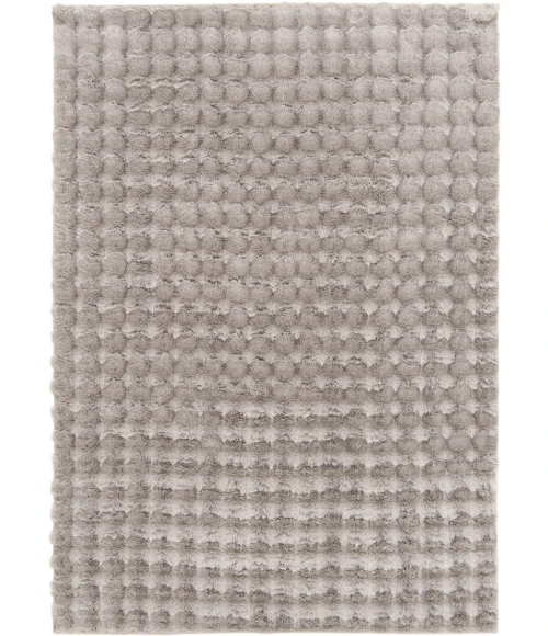 Central Oriental Bebel Faux Fur 2-Tone Grey Solid 5ft. x 7ft. Rect. Rug