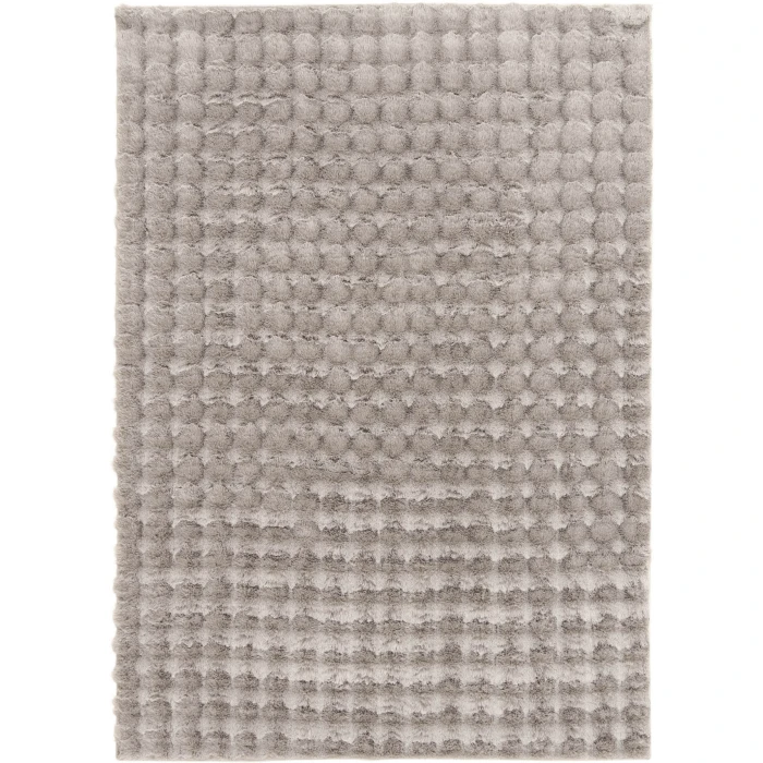 Central Oriental Bebel Faux Fur 2-Tone Grey Solid 7ft.6 x 9ft.6in. Rect. Rug