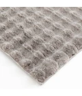 Central Oriental Bebel Faux Fur 2-Tone Grey Solid 5ft. x 7ft. Rect. Rug