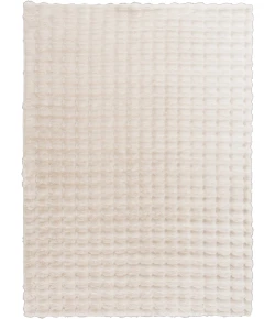 Central Oriental Bebel Faux Fur Ivory Solid 7ft.6in. x 9ft.6in. Rect. Rug