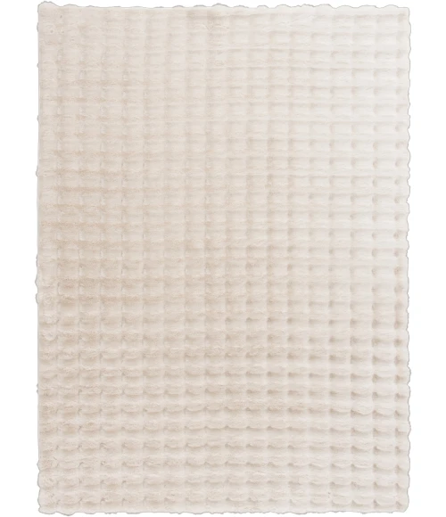 Central Oriental Bebel Faux Fur Ivory Solid 7ft.6in. x 9ft.6in. Rect. Rug