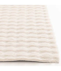 Central Oriental Bebel Faux Fur Ivory Solid 7ft.6in. x 9ft.6in. Rect. Rug