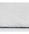 Central Oriental Belgian Faux Fur White Solid 5ft. x 7ft. Rect. Rug