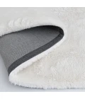 Central Oriental Belgian Faux Fur White Solid 5ft. x 7ft. Rect. Rug