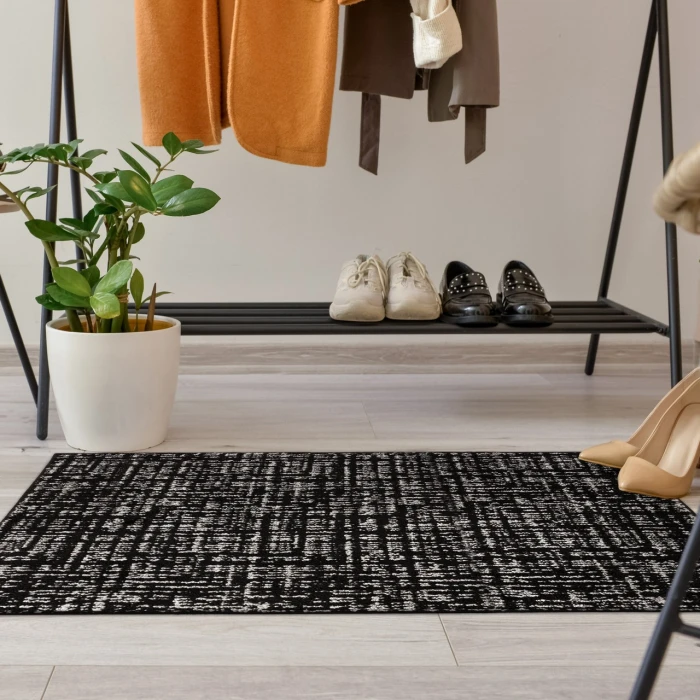 Central Oriental Callie Coal/Iron Abstract 24in. x 36in. Rect. Rug
