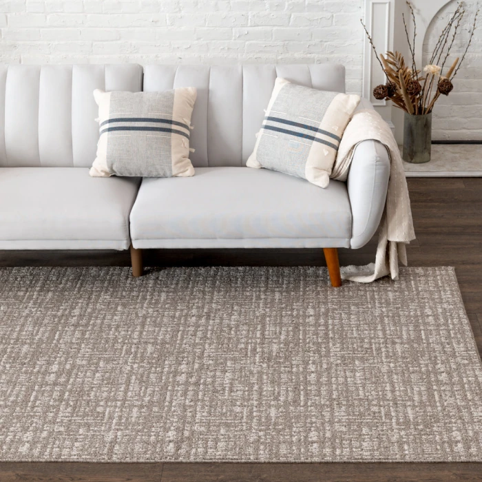 Central Oriental Callie Pebble/Cotton Abstract 24in. x 36in. Rect. Rug