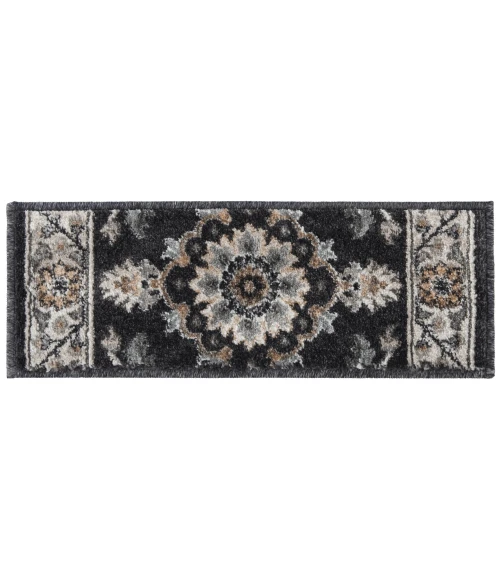 Central Oriental Canyon Tri-Color Deep Blue/White Cap Oriental/Traditional 7ft. 3in. x 10ft. 10in. Rect. Rug