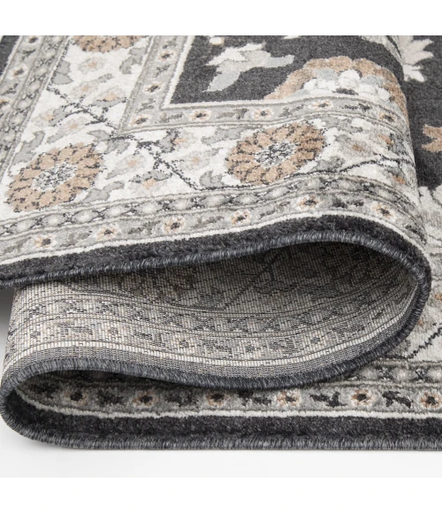 Central Oriental Canyon Tri-Color Deep Blue/White Cap Oriental/Traditional 7ft. 3in. x 10ft. 10in. Rect. Rug