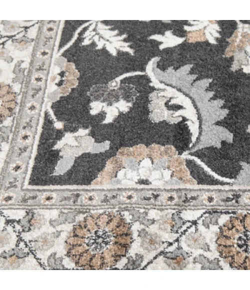 Central Oriental Canyon Tri-Color Deep Blue/White Cap Oriental/Traditional 7ft. 3in. x 10ft. 10in. Rect. Rug