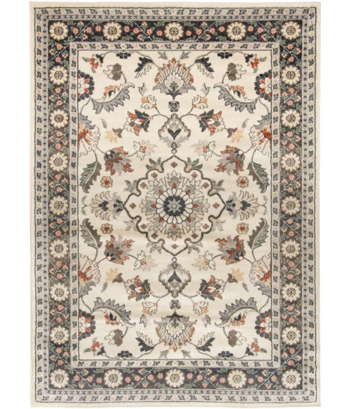 Central Oriental Canyon Alabaster/Storm Oriental/Traditional 5ft. x 7ft.7in. Rect. Rug