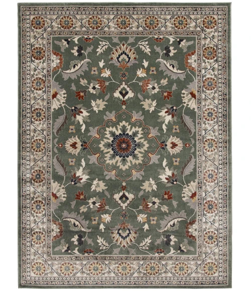 Central Oriental Canyon Spring/Alabaster Oriental/Traditional 7ft. 3in. x 10ft. 10in. Rect. Rug