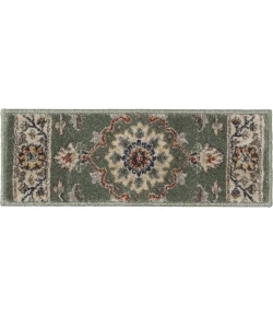 Central Oriental Canyon Spring/Alabaster Oriental/Traditional 9in. x 33in. Rect. Rug
