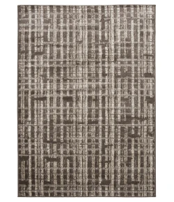 Central Oriental Canyon Latte/Sand Abstract 7ft.3in. x 10ft.10in. Rect. Rug