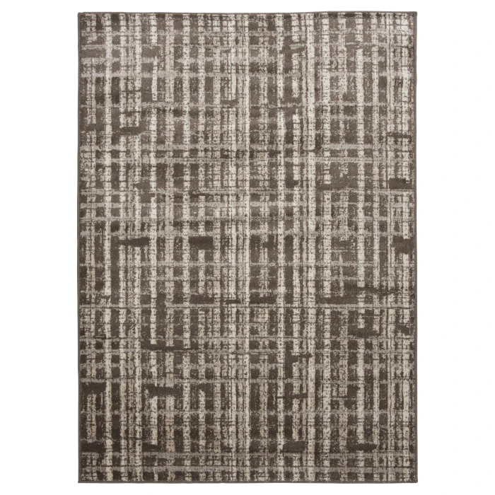 Central Oriental Canyon Latte/Sand Abstract 7ft.3in. x 10ft.10in. Rect. Rug