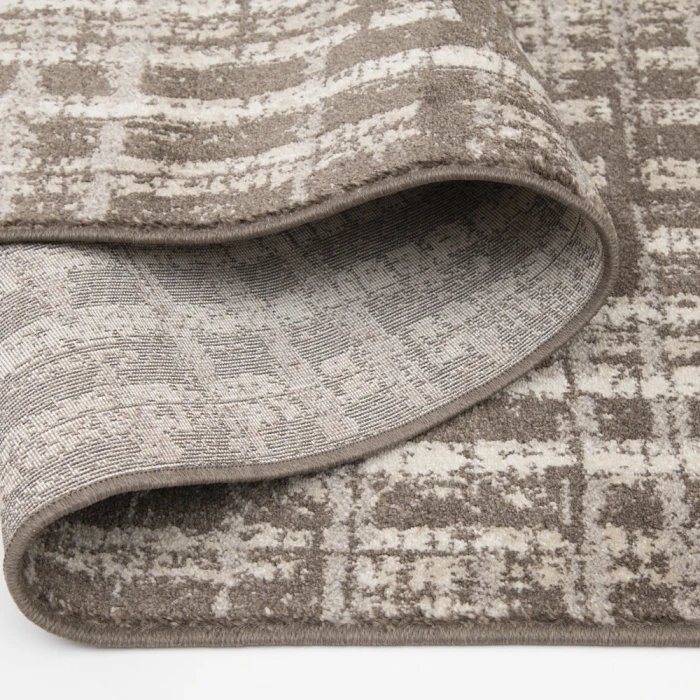 Central Oriental Canyon Latte/Sand Abstract 7ft.3in. x 10ft.10in. Rect. Rug