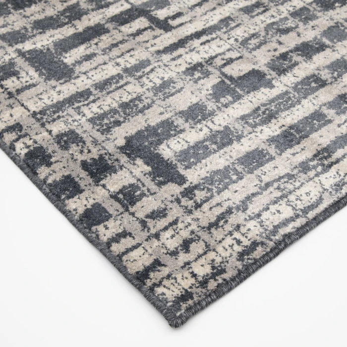 Central Oriental Canyon Vintage Blue Abstract 7ft.3in. x 10ft.10in. Rect. Rug