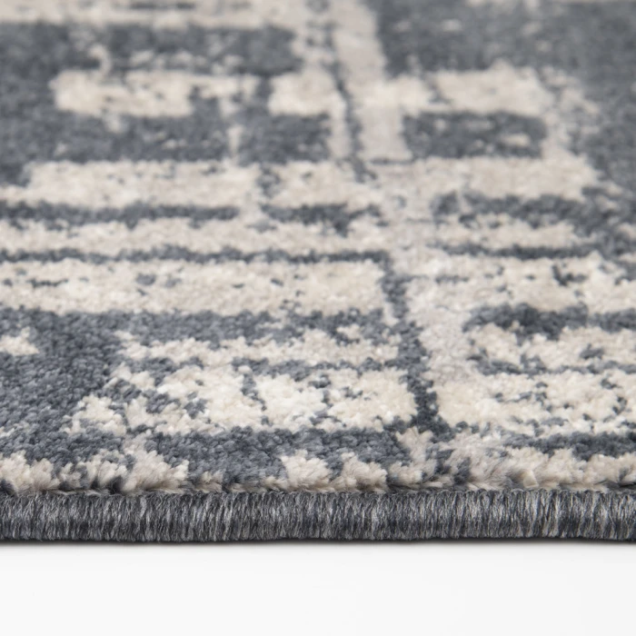 Central Oriental Canyon Vintage Blue Abstract 7ft.3in. x 10ft.10in. Rect. Rug