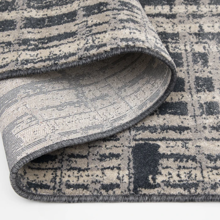 Central Oriental Canyon Vintage Blue Abstract 7ft.3in. x 10ft.10in. Rect. Rug