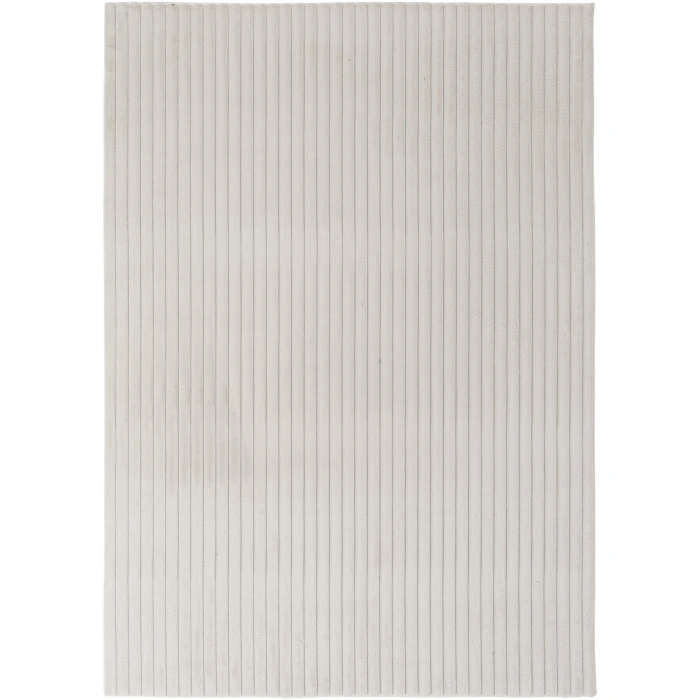 Central Oriental Wide Canale Faux Fur Ivory Solid 5ft. x 7ft. Rect. Rug