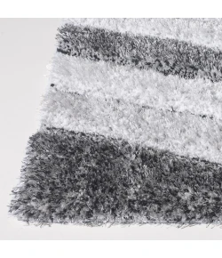 Central Oriental Chicago Grey/White Abstract 7ft.10in. x 9ft.10in. Rect. Rug