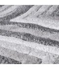 Central Oriental Chicago Grey/White Abstract 5ft. x 7ft.6in. Rect. Rug