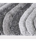 Central Oriental Chicago Grey/White Abstract 5ft. x 7ft.6in. Rect. Rug