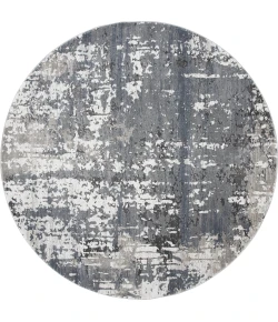 Central Oriental Clearwater Chalk/Dove Abstract 7ft.10in. Round Rug
