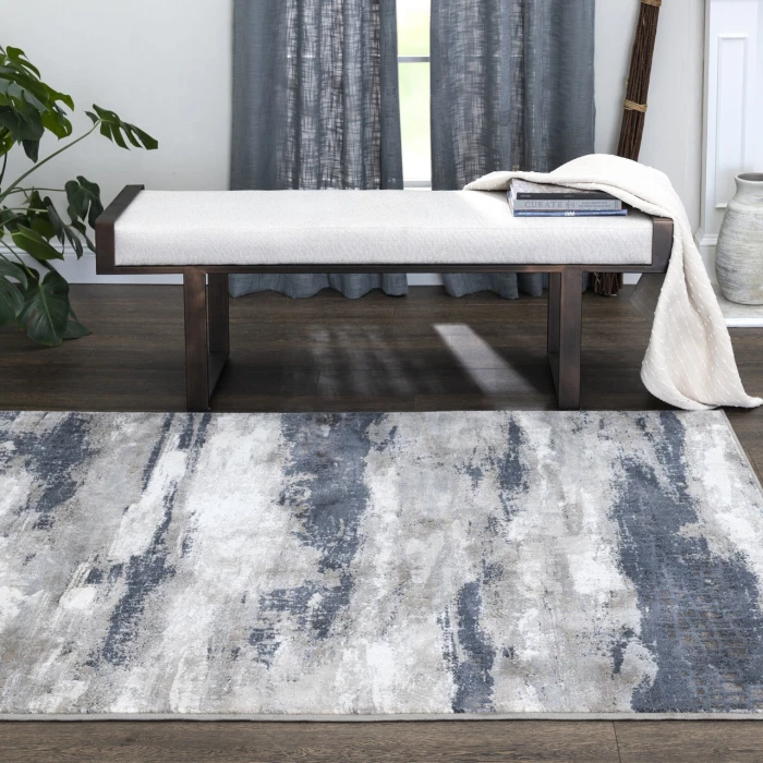 Central Oriental Clearwater Biscuit/Multi Abstract 5ft.3 x 7ft.7in. Rect. Rug