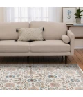 Central Oriental Erin & Ben _ Tupelo Oyster/Multi Floral 7ft.10 x 9ft.10in. Rect. Rug