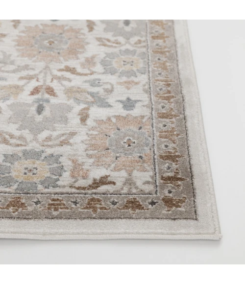 Central Oriental Erin & Ben _ Tupelo Oyster/Multi Floral 7ft.10 x 9ft.10in. Rect. Rug