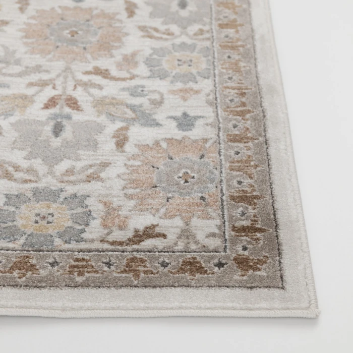 Central Oriental Erin & Ben _ Tupelo Oyster/Multi Floral 5ft. x 7ft.6in. Rect. Rug