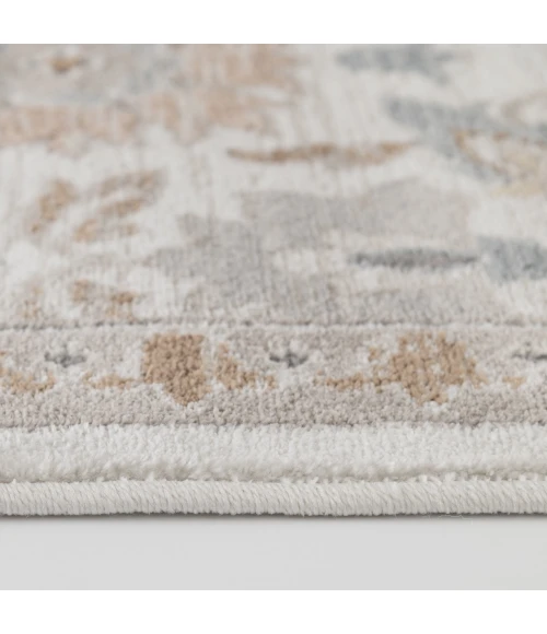 Central Oriental Erin & Ben _ Tupelo Oyster/Multi Floral 7ft.10 x 9ft.10in. Rect. Rug