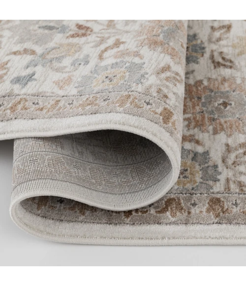 Central Oriental Erin & Ben _ Tupelo Oyster/Multi Floral 7ft.10 x 9ft.10in. Rect. Rug