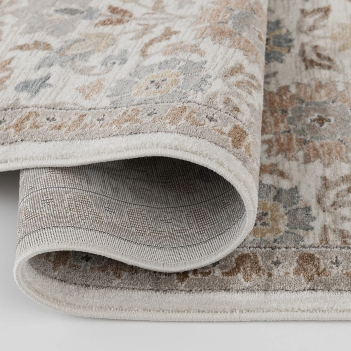 Central Oriental Erin & Ben _ Tupelo Oyster/Multi Floral 5ft. x 7ft.6in. Rect. Rug