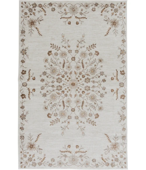 Central Oriental Erin & Ben _ Tupelo Salt Floral 7ft.10 x 9ft.10in. Rect. Rug