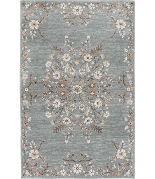 Central Oriental Erin & Ben _ Tupelo Seamist/Salt Floral 7ft.10 x 9ft.10in. Rect. Rug