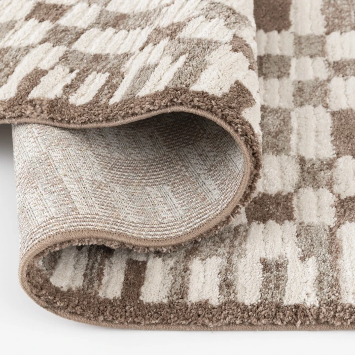 Central Oriental Erin & Ben _ Grove Almond/Lace Geometric 7ft.10 x 9ft.10in. Rect. Rug