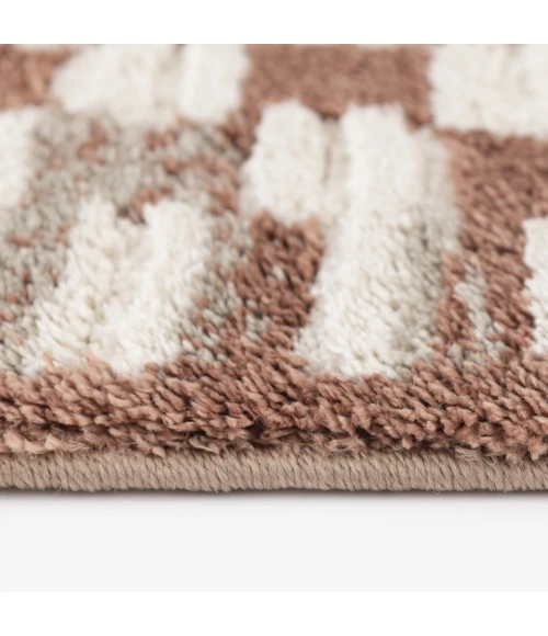 Central Oriental Erin & Ben _ Grove Clay/Lace Geometric 5ft. x 7ft.6in. Rect. Rug