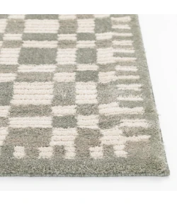 Central Oriental Erin & Ben _ Grove Sage/Lace Geometric 5ft. x 7ft.6in. Rect. Rug