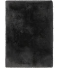 Central Oriental Belgian Faux Fur Black Solid 7ft.6in. x 9ft.6in. Rect. Rug